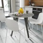 Круглий стіл MARSI 4 870-4 ніжки конусні Ferrum-decor 750x870x870 Чорний метал ДСП Бетон 16 мм (FRD-107436)