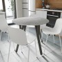 Круглий стіл MARSI 4 870-4 ніжки конусні Ferrum-decor 750x870x870 Чорний метал ДСП Бетон 16 мм (FRD-107436)