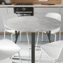 Круглий стіл MARSI 4 870-4 ніжки конусні Ferrum-decor 750x870x870 Чорний метал ДСП Бетон 16 мм (FRD-107436)