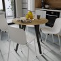Круглий стіл MARSI 4 870-4 ніжки конусні Ferrum-decor 750x870x870 Чорний метал ДСП Дуб Кремона Торро 16 мм (FRD-107526)