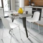 Круглий стіл MARSI 3 870-3 Ferrum-decor 750x870x870 Чорний метал ДСП Бетон 16 мм (FRD-107426)