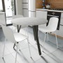 Круглий стіл MARSI 3 870-3 Ferrum-decor 750x870x870 Чорний метал ДСП Бетон 16 мм (FRD-107426)