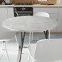 Круглий стіл MARSI 3 870-3 Ferrum-decor 750x870x870 Чорний метал ДСП Бетон 16 мм (FRD-107426)