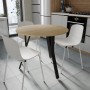 Круглий стіл MARSI 3 870-3 Ferrum-decor 750x870x870 Чорний метал ДСП Дуб Кремона Торро 16 мм (FRD-107516)
