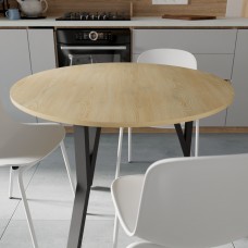 Круглий стіл MARSI 3 870-3 Ferrum-decor 750x870x870 Чорний метал ДСП Дуб Кремона Торро 16 мм (FRD-107516)