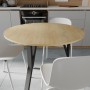Круглий стіл MARSI 3 870-3 Ferrum-decor 750x870x870 Чорний метал ДСП Дуб Кремона Торро 16 мм (FRD-107516)