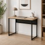 Стол письменный Майк Ferrum-decor 75x100x60 Черный металл ДСП Дуб Кремона Торро 32 мм (FRD-108336)