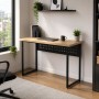 Стол письменный Майк Ferrum-decor 75x100x60 Черный металл ДСП Дуб Кремона Торро 32 мм (FRD-108336)