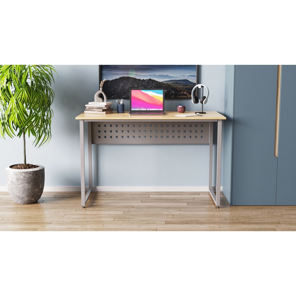 Компьютерный стол Ferrum-decor Майк 75x100x70 серый ДСП Дуб Артизан 32мм (FRD-107106)