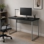 Стол письменный Майк Ferrum-decor 75x100x60 Серый металл ДСП Каштан Арвадонна 32 мм (FRD-108266)