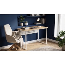 Стіл письмовий Майк Ferrum-decor 75x100x60 Білий метал ДСП Дуб Евок Прибережний 16 мм (FRD-108226)