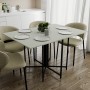 Розкладний стіл-трансформер книжка Моріс 3 Ferrum-decor 75x130x90 Чорний метал ДСП Кашемір 16 мм (FRD-107506)