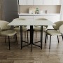 Розкладний стіл-трансформер книжка Моріс 3 Ferrum-decor 75x130x90 Чорний метал ДСП Кашемір 16 мм (FRD-107506)