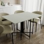 Розкладний стіл-трансформер книжка Моріс 3 Ferrum-decor 75x130x90 Чорний метал ДСП Кашемір 16 мм (FRD-107506)