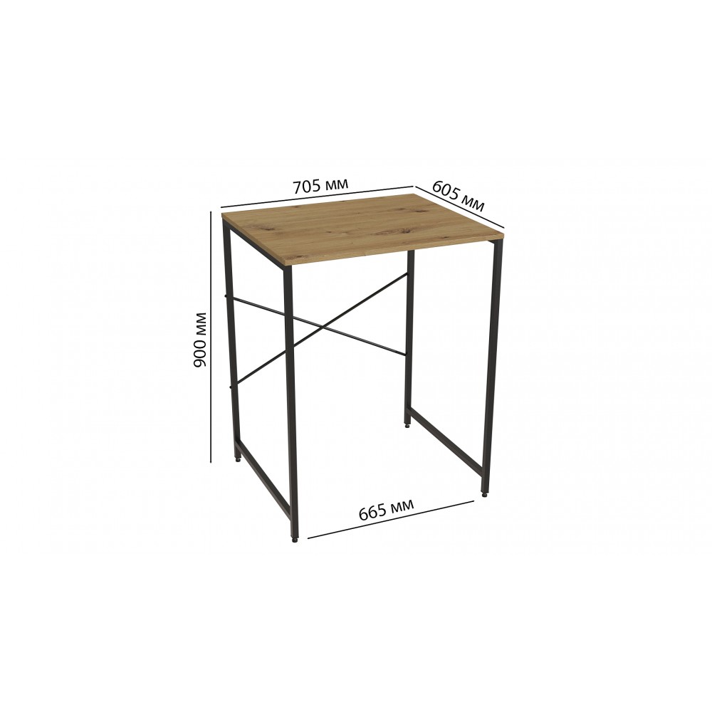 Стеллаж полка Бафрум 401 Ferrum-decor для стиральной машины 90x70,5x60,5 Черный металл ДСП Дуб Артизан 16 мм (FRD-107356)