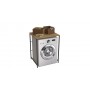 Стеллаж полка Бафрум 401 Ferrum-decor для стиральной машины 90x70,5x60,5 Черный металл ДСП Дуб Артизан 16 мм (FRD-107356)