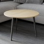 Стол журнальный круглый OPTIMA 1 ноги на конус Ferrum-decor 450x670x670 Черный металл ДСП Дуб Кремона Торро 16 мм (FRD-107536)