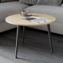 Стол журнальный круглый OPTIMA 1 ноги на конус Ferrum-decor 450x670x670 Черный металл ДСП Дуб Кремона Торро 16 мм (FRD-107536)