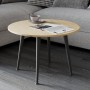 Журнальний круглий стіл OPTIMA 2 ніжки конусні Ferrum-decor 450x670x670 Чорний метал ДСП Дуб Кремона Торро 16 мм (FRD-107546)