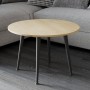 Журнальний круглий стіл OPTIMA 2 ніжки конусні Ferrum-decor 450x670x670 Чорний метал ДСП Дуб Кремона Торро 16 мм (FRD-107546)