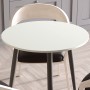 Стол круглый OPTIMA 3 ноги на конус Ferrum-decor 750x670x670 Черный металл ДСП Кашемир 16 мм (FRD-107556)