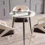 Стол круглый OPTIMA 3 ноги на конус Ferrum-decor 750x670x670 Черный металл ДСП Кашемир 16 мм (FRD-107556)