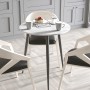 Стол круглый OPTIMA 3 ноги на конус Ferrum-decor 750x670x670 Черный металл ДСП Бетон 16 мм (FRD-107446)
