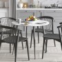Круглий стіл OPTIMA 5 ніжки конусні Ferrum-decor 750x900x900 Чорний метал ДСП Бетон 16 мм (FRD-107486)