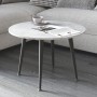 Журнальний круглий стіл OPTIMA 2 ніжки конусні Ferrum-decor 450x670x670 Чорний метал ДСП Бетон 16 мм (FRD-107476)