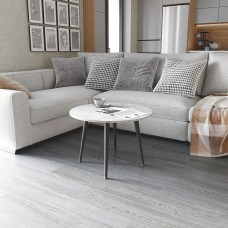 Журнальний круглий стіл OPTIMA 2 ніжки конусні Ferrum-decor 450x670x670 Чорний метал ДСП Бетон 16 мм (FRD-107476)