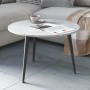 Журнальний круглий стіл OPTIMA 1 ніжки конусні Ferrum-decor 450x670x670 Чорний метал ДСП Бетон 16 мм (FRD-107466)