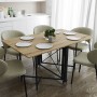 Обідній стіл трансформер книжка Оріон Pro Ferrum-decor 75x152x90 Чорний метал ДСП Дуб Артизан 16 мм (FRD-107406)