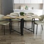 Обідній стіл трансформер книжка Оріон Pro Ferrum-decor 75x152x90 Чорний метал ДСП Дуб Артизан 16 мм (FRD-107406)