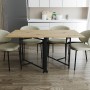 Обідній стіл трансформер книжка Оріон Pro Ferrum-decor 75x152x90 Чорний метал ДСП Дуб Артизан 16 мм (FRD-107406)