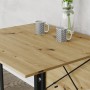 Обідній стіл трансформер книжка Оріон Pro Ferrum-decor 75x152x90 Чорний метал ДСП Дуб Артизан 16 мм (FRD-107406)