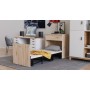 Кровать трансформер комод ASCET 3 Ferrum-decor 920x2000x700 Черный металл ДСП Дуб Сан-Марино 16 мм (FRD-107336)