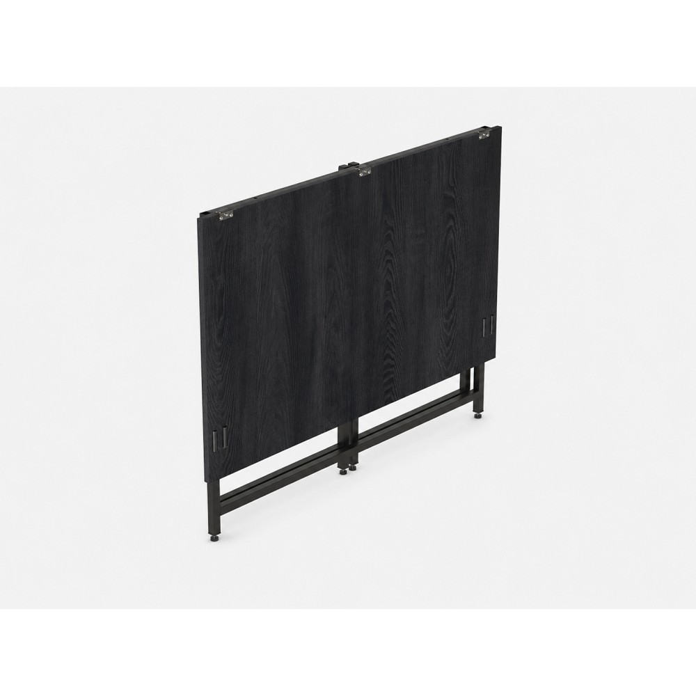 Стол трансформер раскладной Слай Ferrum-decor 75x90x50 Черный металл ДСП Каштан Арвадонна 16 мм (FRD-107826)