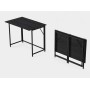 Стол трансформер раскладной Слай Ferrum-decor 75x90x50 Черный металл ДСП Каштан Арвадонна 16 мм (FRD-107826)