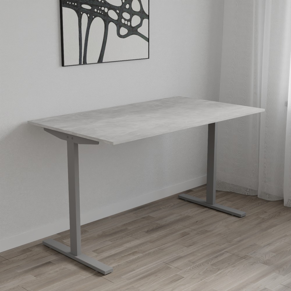 Стол письменный Space Ferrum-decor 750x1400x700 Серый металл ДСП Бетон 16 мм (FRD-107996)