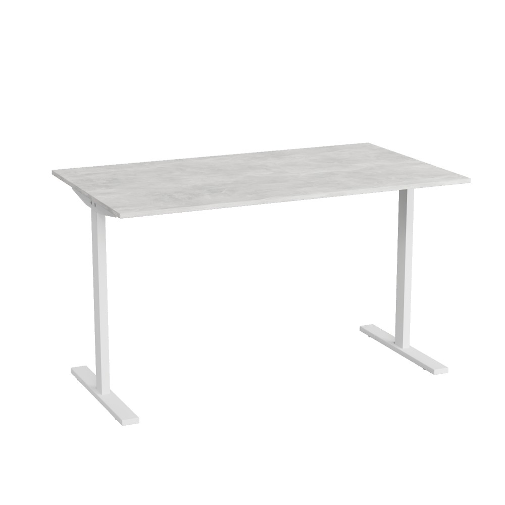 Стол письменный Space Ferrum-decor 750x1200x600 Белый металл ДСП Бетон 16 мм (FRD-107916)