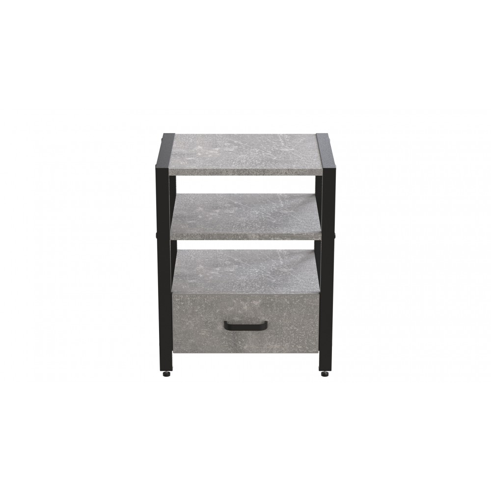 Тумба универсальная Ferrum-decor Вивьен 1/1 50x41x40 черный ДСП Бетон 16мм (FRD-106936)