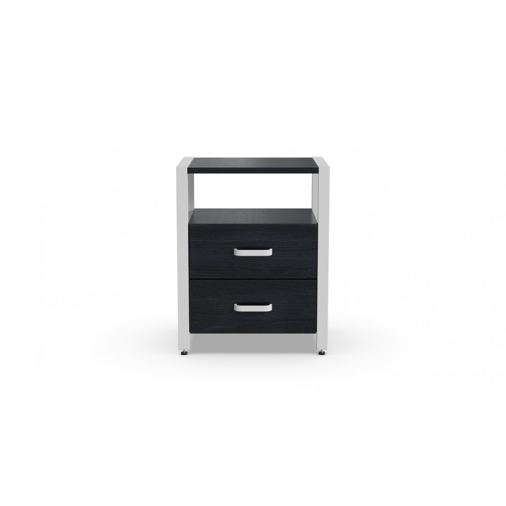 Тумба универсальная Ferrum-decor Вивьен 2/2 50x41x40 белый ДСП Каштан Арвадонна 16мм (FRD-107766)