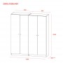 Шафа для одягу Doros Промо Антрацит 2+2 ДСП 180х48х204 (42005333) (DRS-012163)