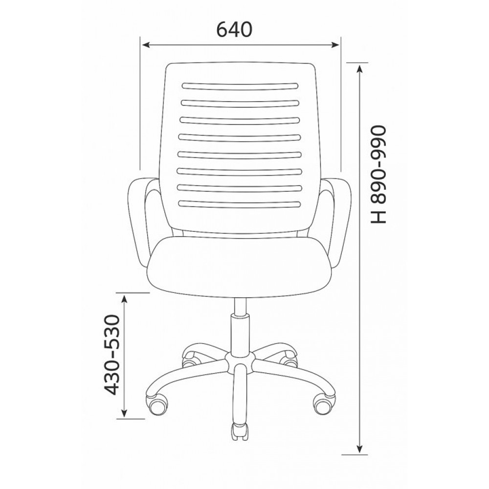 Крісло комп'ютерне з підлокітниками Perfect Home OC-618 Чорний (PFH-092055)