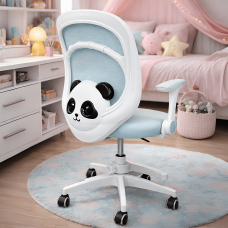Крісло обертове дитяче з підставкою для ніг PERFECT KIDS PANDA GREEN Perfect Home Зелений (PFH-092112)
