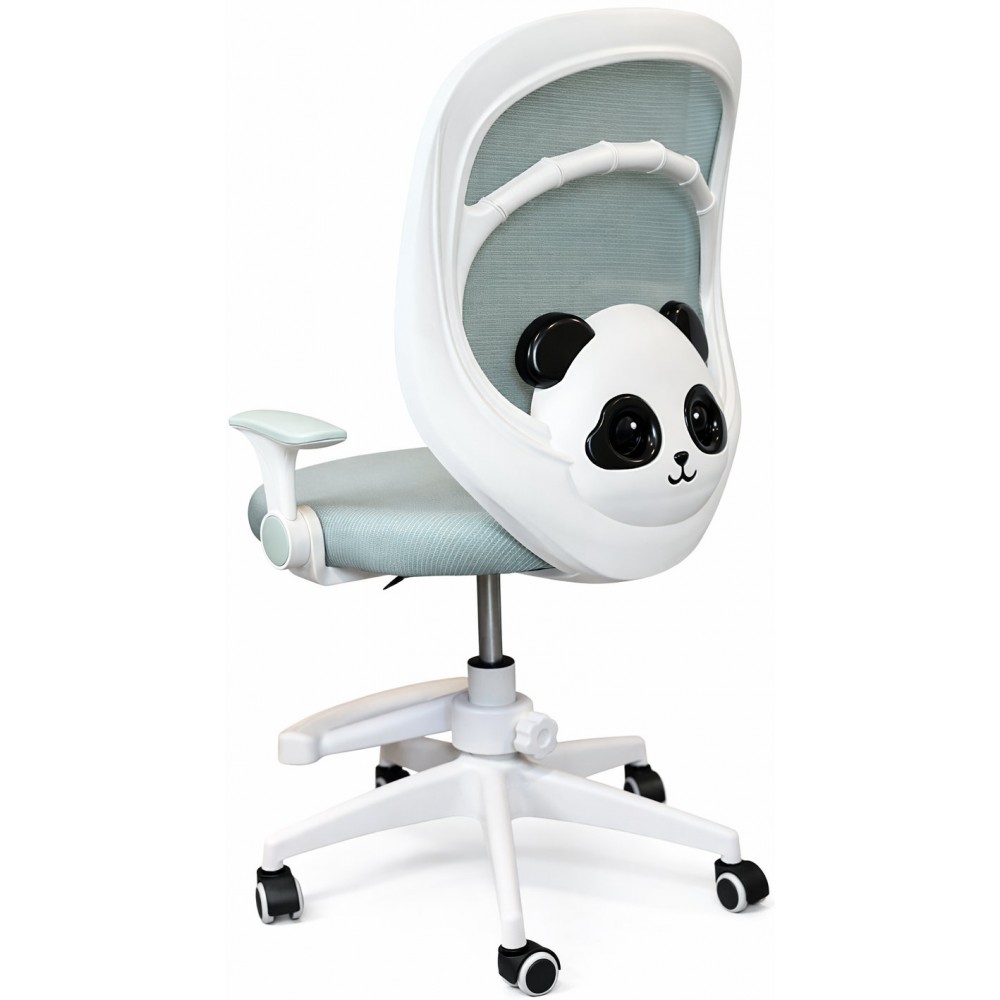 Крісло обертове дитяче з підставкою для ніг PERFECT KIDS PANDA GREEN Perfect Home Зелений (PFH-092112)