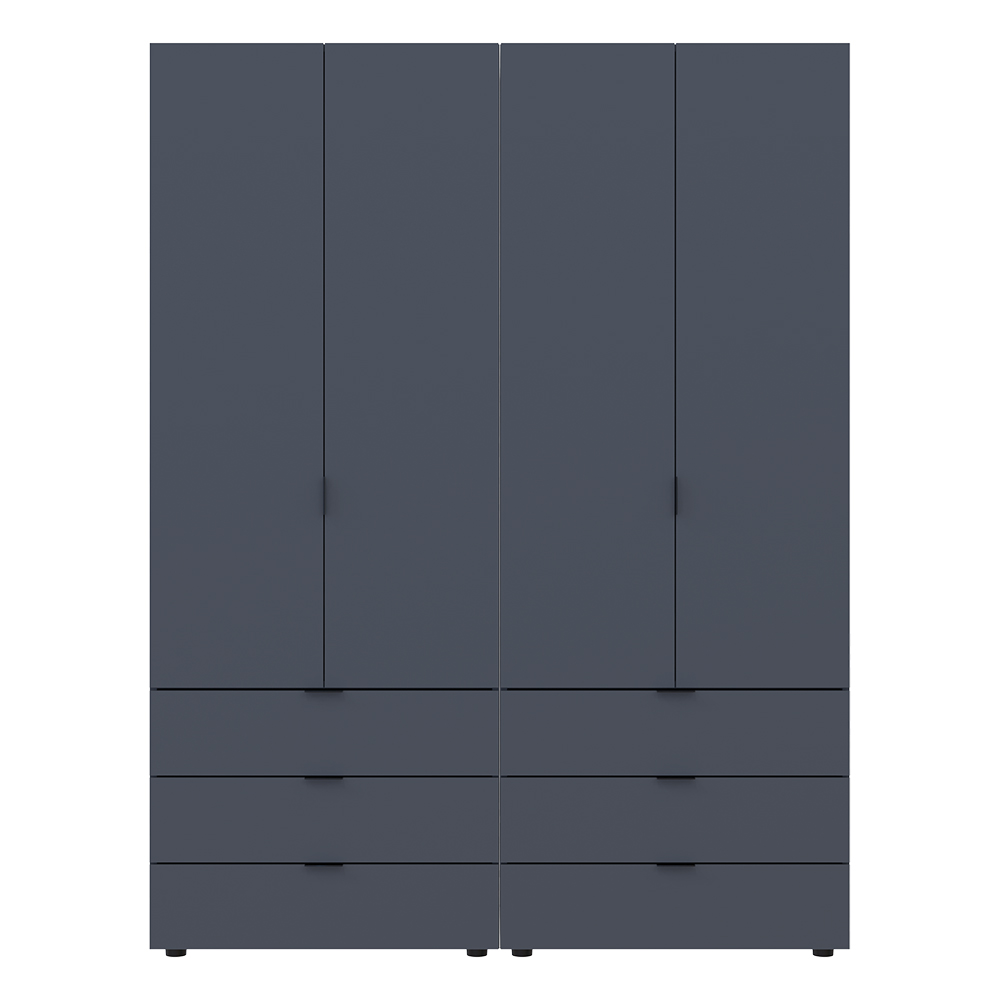 Комплект шаф для одягу Doros Гелар (2 шт.) 155х49,5х203,4 см Графіт (DRS-011117)
