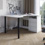 Геймерский компьютерный стол LION Буст угловой с ящиками Бетон Style (LION-041450)