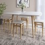 Деревянный раскладной обеденный стол LION Маями-3 Бетон Style 90х60/90х120 (LION-041263)