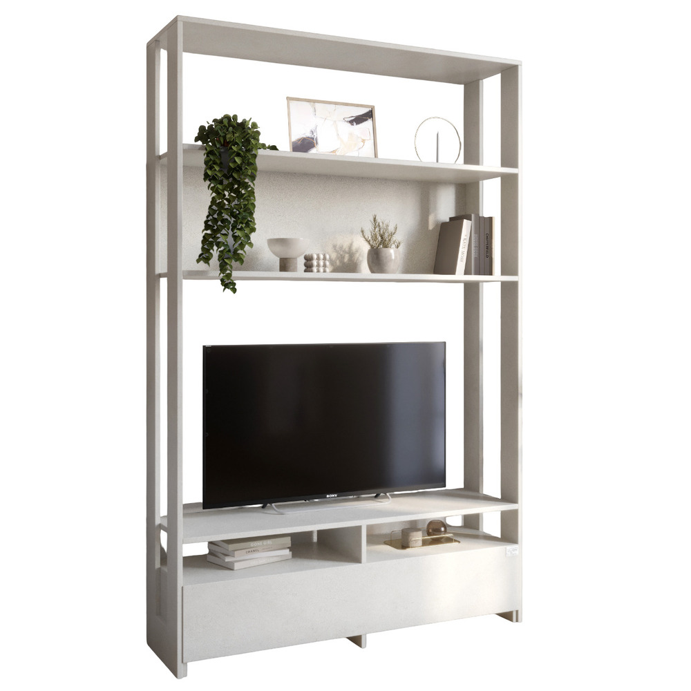 Модуль-4 стелаж з полицями та тумбою під ТВ LION Нобу Бетон Style (LION-042425)